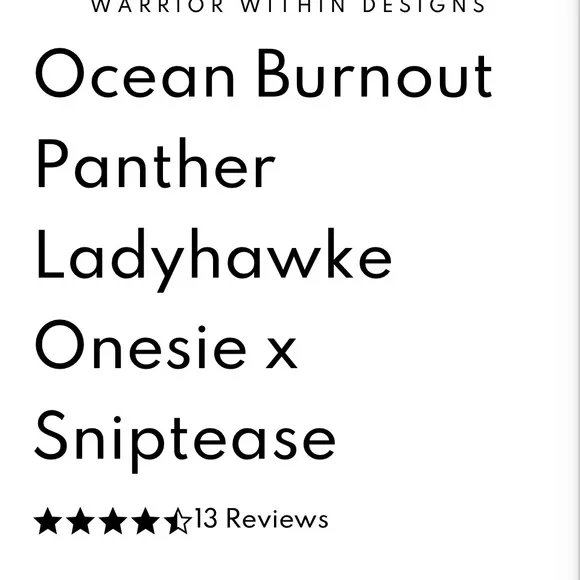 Warrior Within Ladyhawke Snip Tease velvet burnout onsie. Small. - Picture 8 of 8